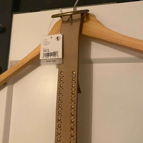 Free people Alpine studded belt in cream - Picture 3 of 3